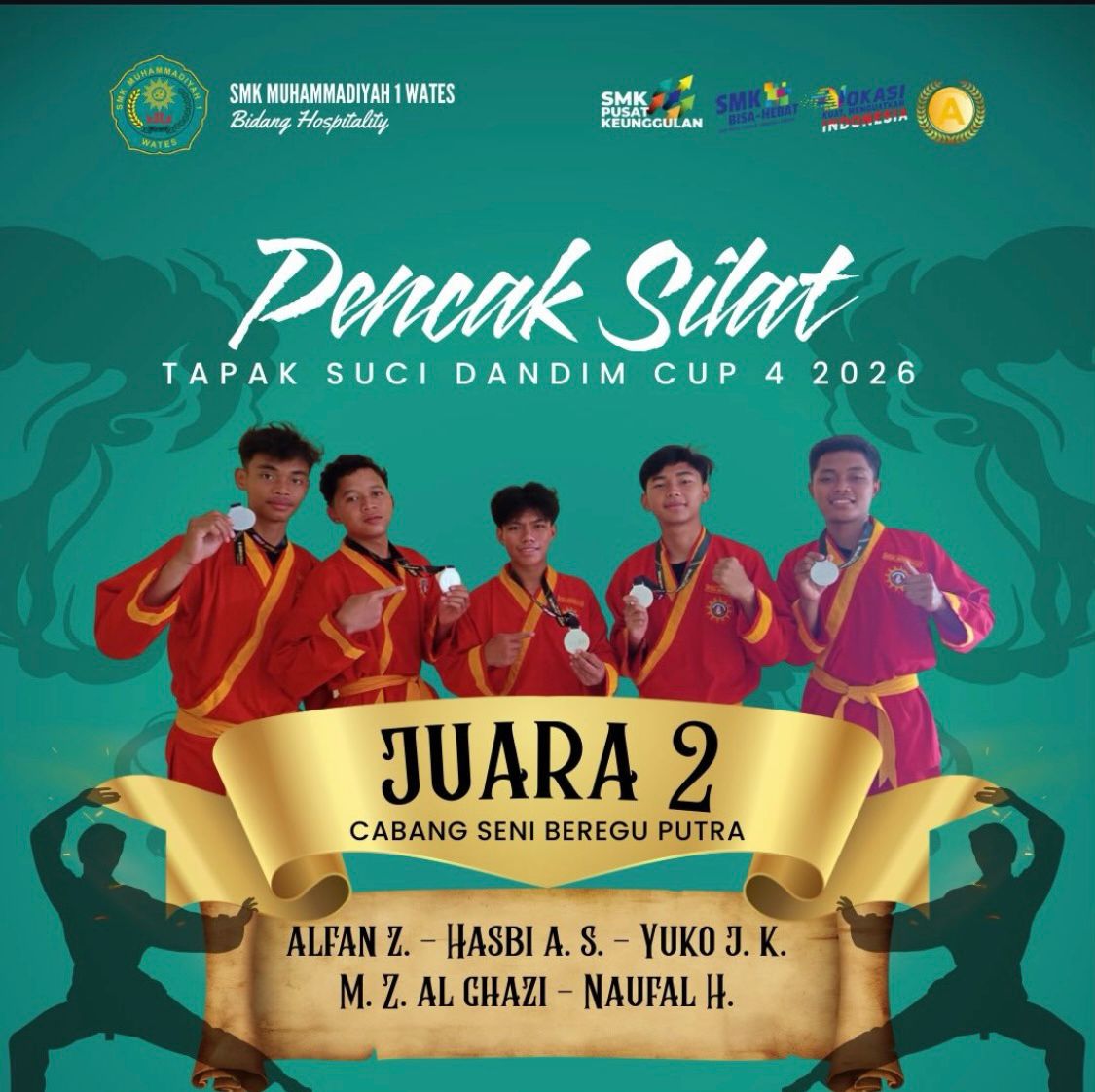 JUARA 2 PENCAK SILAT SENI BEREGU PUTRA